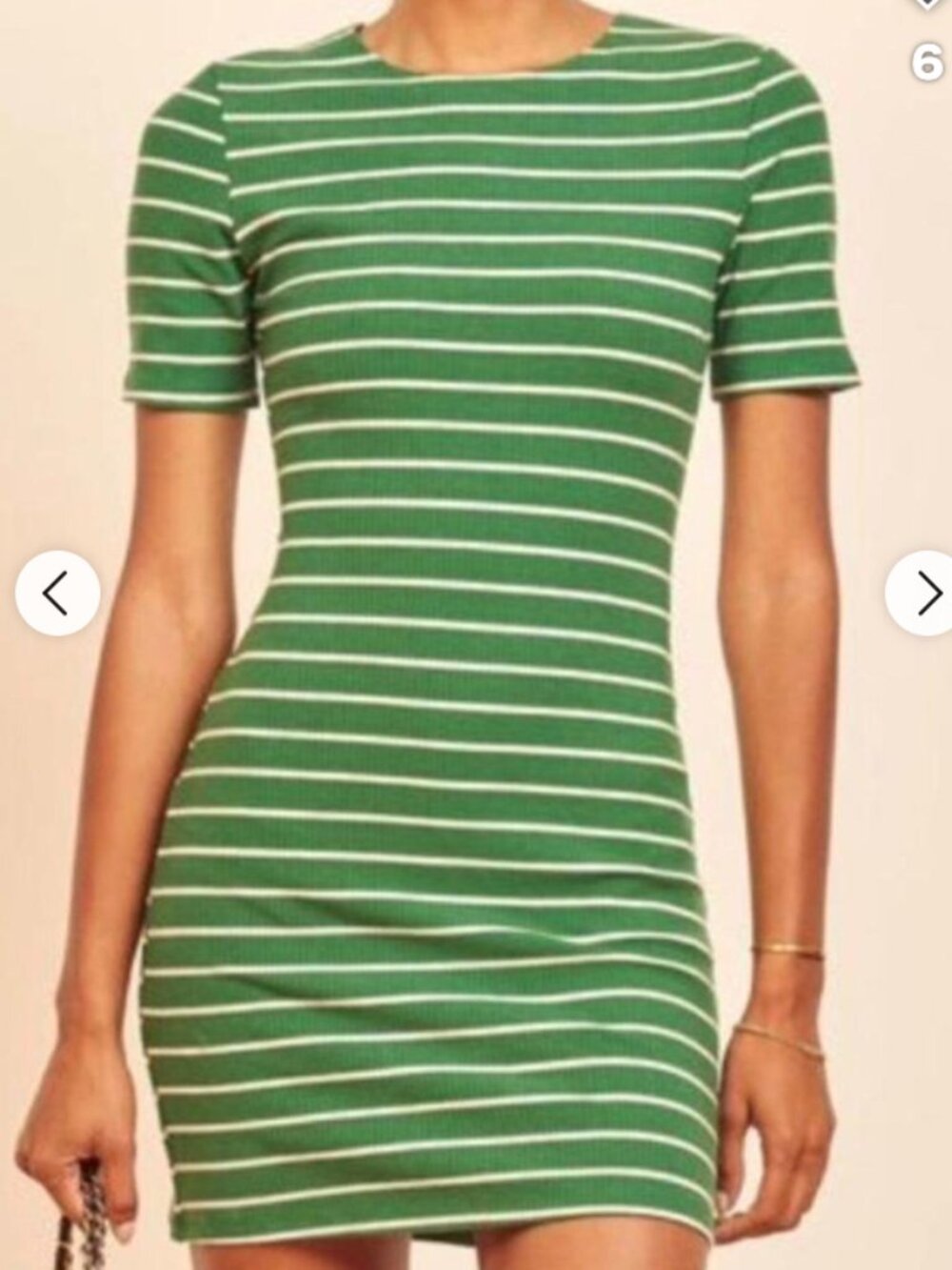 Reformation ribbed mini dress- S